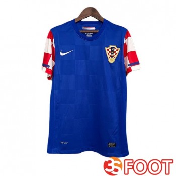 Maillot De Foot Croatie Retro Exterieur Bleu 2010