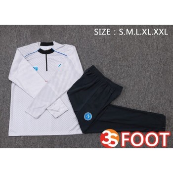 Ensemble Survetement De Foot SSC Naples Blanc 2025/2026