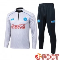 Ensemble Survetement De Foot SSC Naples Blanc 2025/2026