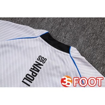 Ensemble Survetement De Foot SSC Naples Blanc 2025/2026