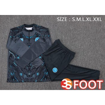 Ensemble Survetement De Foot SSC Naples Gris 2025/2026