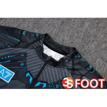 Ensemble Survetement De Foot SSC Naples Gris 2025/2026