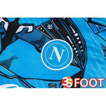 Ensemble Survetement De Foot SSC Naples Bleu 2025/2026