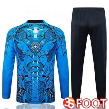 Ensemble Veste Survetement De Foot SSC Naples Bleu 2025/2026