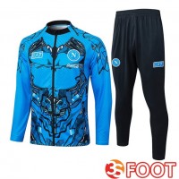 Ensemble Veste Survetement De Foot SSC Naples Bleu 2025/2026