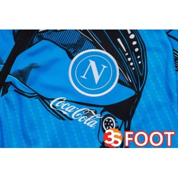 Ensemble Veste Survetement De Foot SSC Naples Bleu 2025/2026