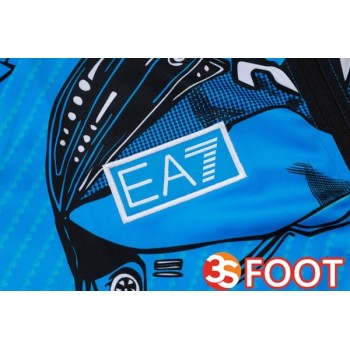 Ensemble Veste Survetement De Foot SSC Naples Bleu 2025/2026