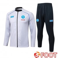 Ensemble Veste Survetement De Foot SSC Naples Blanc 2025/2026