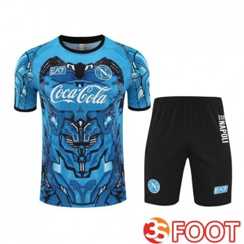 Ensemble Training T-Shirts SSC Naples + Shorts Bleu 2025/2026