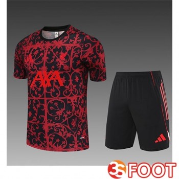 Ensemble Training T-Shirts FC Liverpool Enfant Rouge/Noir 2025/2026