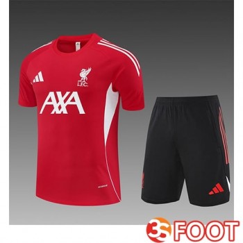 Ensemble Training T-Shirts FC Liverpool Enfant Rouge/Blanc 2025/2026