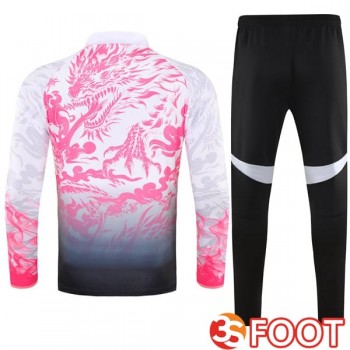 Ensemble Survetement De Foot Real Madrid Rose Blanc 2025/2026