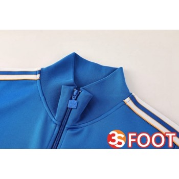Ensemble Veste Survetement De Foot Real Madrid Bleu 2025/2026