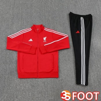 Ensemble Veste Survetement De Foot FC Liverpool Rouge 2025/2026