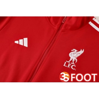 Ensemble Veste Survetement De Foot FC Liverpool Rouge 2025/2026