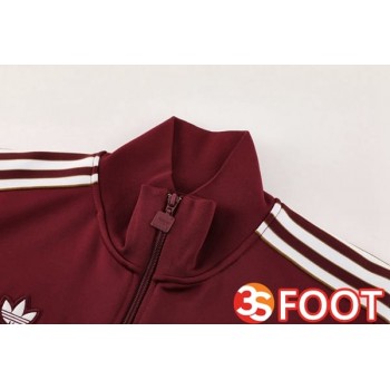 Ensemble Veste Survetement De Foot Arsenal Rouge 2025/2026