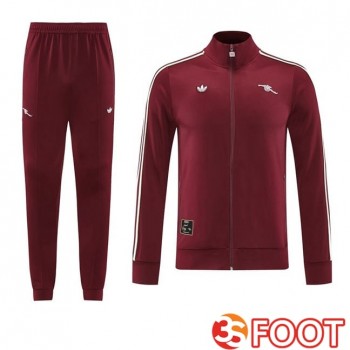 Ensemble Veste Survetement De Foot Arsenal Rouge 2025/2026