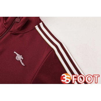 Ensemble Veste Survetement De Foot Arsenal Rouge 2025/2026