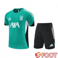 Ensemble Training T-Shirts FC Liverpool + Shorts Vert 2025/2026
