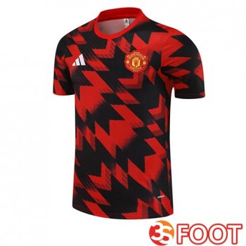 Training T-Shirts Manchester United Noir Rouge 2025/2026