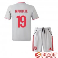 Maillot De Foot Lyon OL (NIAKHATÉ 19) Enfant Third Gris 2025/2026 Maillot De Foot Lyon OL (NIAKHATÉ 19) Enfant Third Gris 2025/2026