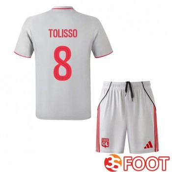 Maillot De Foot Lyon OL (TOLISSO 8) Enfant Third Gris 2025/2026