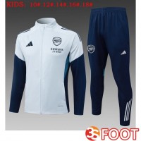 Ensemble Veste Survetement De Foot Arsenal Enfant Gris 2025/2026