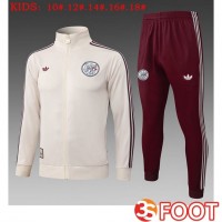 Ensemble Veste Survetement De Foot AFC Ajax Enfant Jaune 2025/2026
