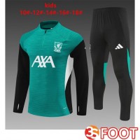 Ensemble Survetement De Foot FC Liverpool Enfant Vert 2025/2026