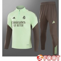 Ensemble Survetement De Foot Real Madrid Enfant Vert 2025/2026