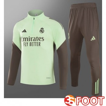 Ensemble Survetement De Foot Real Madrid Enfant Vert 2025/2026