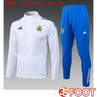 Ensemble Veste Survetement De Foot Real Madrid Enfant Blanc 2025/2026