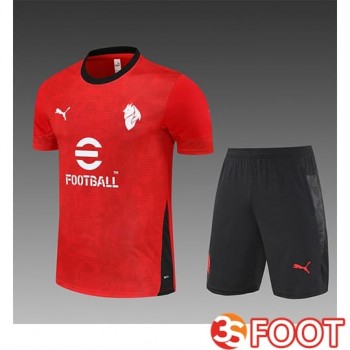 Ensemble Training T-Shirts Milan AC Enfant Rouge/Noir 2025/2026