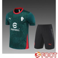 Ensemble Training T-Shirts Milan AC Enfant Vert/Rouge 2025/2026