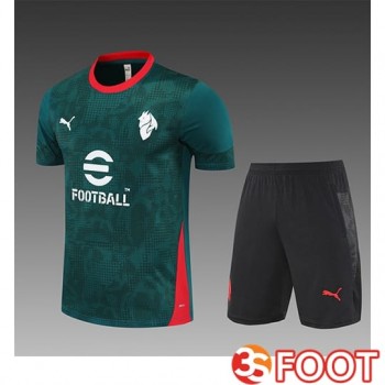 Ensemble Training T-Shirts Milan AC Enfant Vert/Rouge 2025/2026