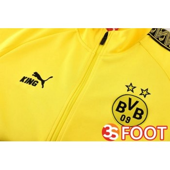 Ensemble Veste Survetement De Foot Dortmund BVB Jaune 2025/2026