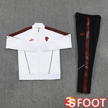Ensemble Veste Survetement De Foot AC Milan Blanc 2025/2026