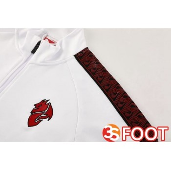 Ensemble Veste Survetement De Foot AC Milan Blanc 2025/2026