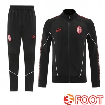 Ensemble Veste Survetement De Foot AC Milan Noir 2025/2026
