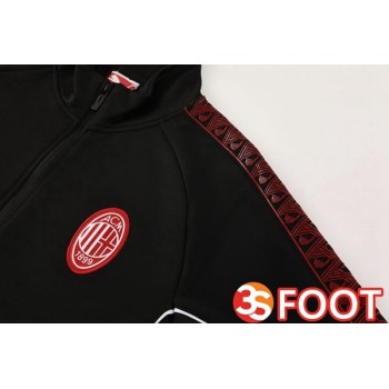 Ensemble Veste Survetement De Foot AC Milan Noir 2025/2026