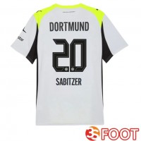 Maillot De Foot Dortmund BVB (Sabitzer 20) Exterieur Gris Vert 2025/2026