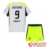 Maillot De Foot Dortmund BVB (Guirassy 9) Enfant Exterieur Gris Vert 2025/2026