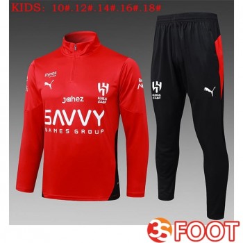 Ensemble Survetement De Foot Al-Hilal FC Enfant Rouge 2025/2026