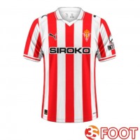 Maillot De Foot Sporting Gijon Domicile Rouge Blanc 2025/2026