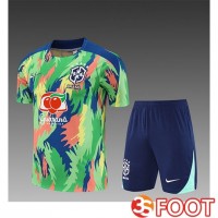 Ensemble Training T-Shirts Brésil Enfant Vert/Bleu/Jaune 2025/2026