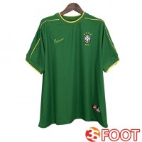 Maillot De Foot Bresil Retro Gardien De But Vert 1998