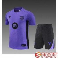 Ensemble Training T-Shirts FC Barcelone Enfant Pourpre/Noir 2025/2026