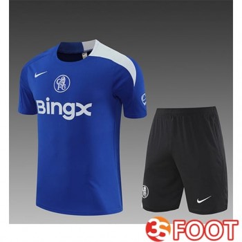 Ensemble Training T-Shirts FC Chelsea Enfant Bleu/Blanc 2025/2026