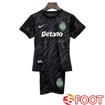 Maillot De Foot Sporting SCP Enfant Gardien De But Noir 2025/2026