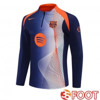 Training Sweatshirt FC Barcelone Bleu Royal Orange 2025/2026